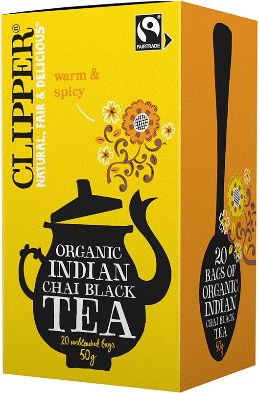 Clipper Indian Chai musta tee 20 ps